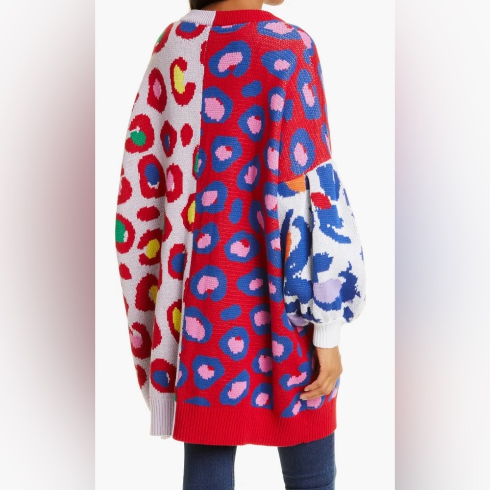 FARM Rio NWT Oversized Leopard POP Cardigan in 100% Cotton(sold out online) - Picture 2 of 13